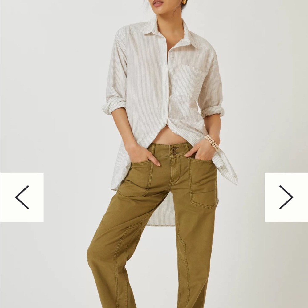 Anthropologie Tan Straight Leg Pants